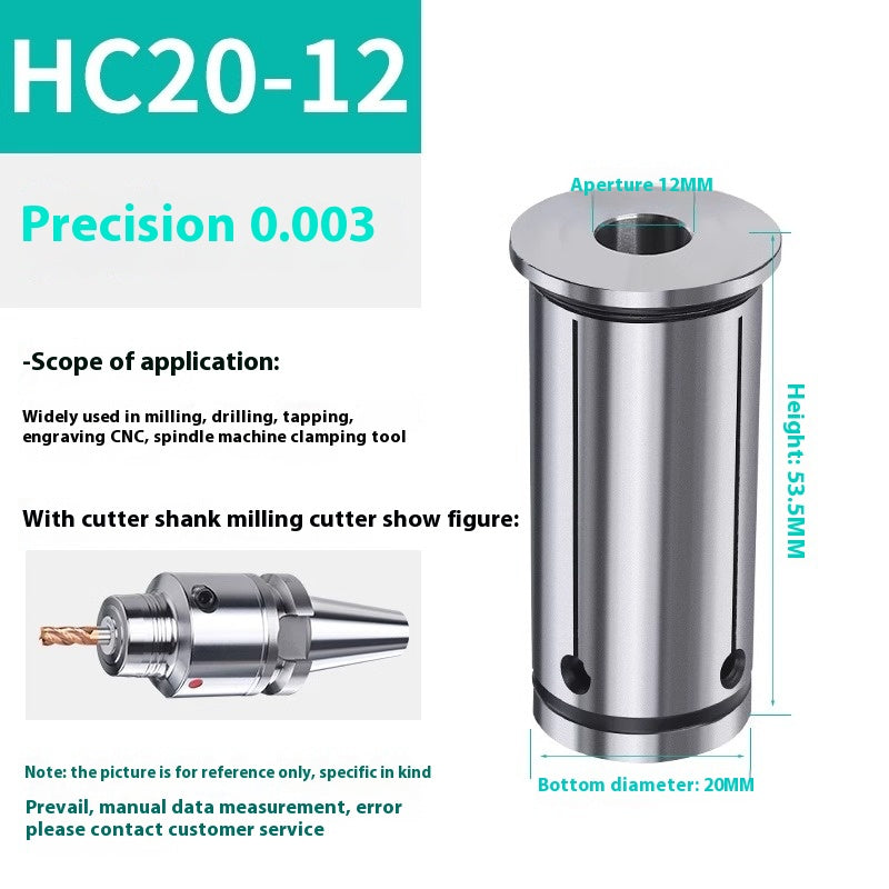 6028 Hydraulic toolholder collet high precision HC12/16/20/25/32 collet special elastic shivering nozzle hydraulic collet Shandong Denso Pricision Tools Co.,Ltd.